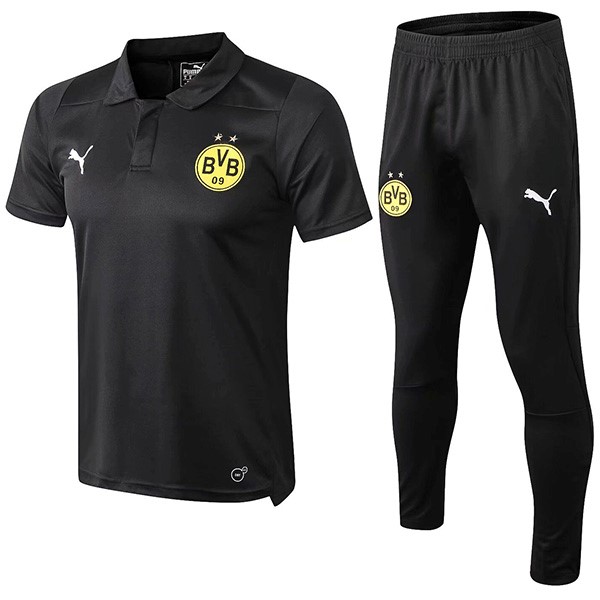 Polo Borussia Dortmund Conjunto Completo 2019/20 Negro